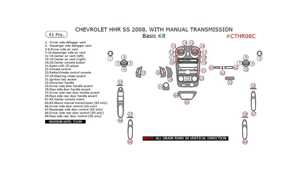 Chevrolet HHR 2008, (SS Only) With Manual Transmission, Basic Interior