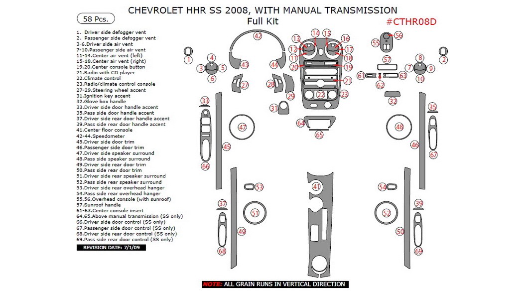 Chevrolet HHR 2008, (SS Only) With Manual Transmission, Full Interior