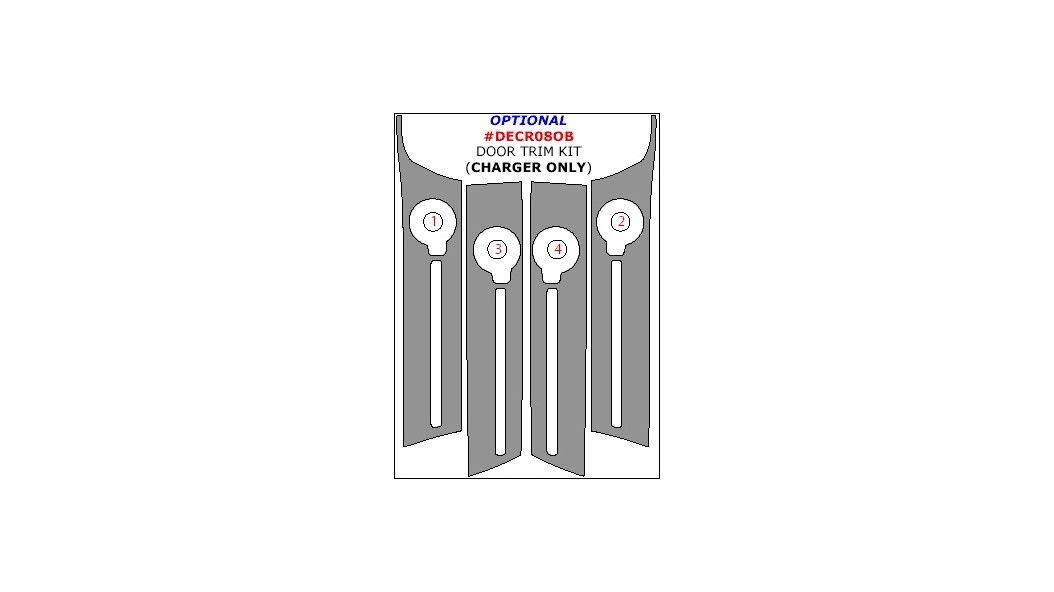Dodge Charger 20082010, Optional Door Interior Trim Kit (Charger Only