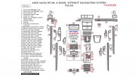 Audi A4 2005, 2006, 2007, 2008, 4 Door, Without Navigation System, Full Interior Kit, 60 Pcs.