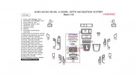 Audi A4 2005, 2006, 2007, 2008, 4 Door, With Navigation System, Basic Interior Kit, 25 Pcs.