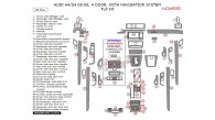Audi A4 2005, 2006, 2007, 2008, 4 Door, With Navigation System, Full Interior Kit, 59 Pcs.