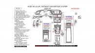 Audi A5 2010, 2011, 2012, 2013, 2014, 2015, Without Navigation System, Main Interior Kit, 36 Pcs.