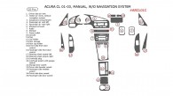 Acura CL 2001, 2002, 2003, Interior Kit, Manual, Without Navigation, 25 Pcs., OEM Match