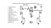 Acura MDX 2004, Interior Dash Kit, Without Navigation System, 6CD Changer, 23 Pcs., Match OEM