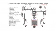 Acura MDX 2004, Interior Dash Kit, Without Navigation System, Interior Dash Kit, With DVD Entertainment System, 25 Pcs., Match OEM