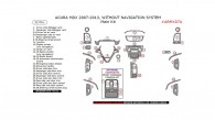 Acura MDX 2007, 2008, 2009, 2010, 2011, 2012, 2013, Without Navigation System, Main Interior Kit, 32 Pcs.
