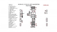 Acura RL 2000, 2001, 2002, 2003, 2004, Interior Kit, With Navigation System, 30 Pcs., Match OEM