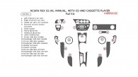 Acura RSX 2002, 2003, 2004, 2005, 2006, Full Interior Kit, Manual, With CD and Cassette Player, 18 Pcs.