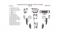 Acura RSX 2002, 2003, 2004, 2005, 2006, Full Interior Kit, Manual, With CD Player, 19 Pcs.