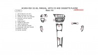 Acura RSX 2002, 2003, 2004, 2005, 2006, Basic Interior Kit, Manual, With CD and Cassette Player, 11 Pcs.