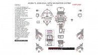 Acura TL 2009, 2010, 2011, 2012, 2013, 2014, With Navigation System, Full Interior Kit, 68 Pcs.