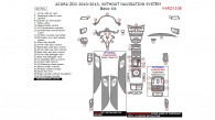 Acura ZDX 2010, 2011, 2012, 2013, Without Navigation System, Basic Interior Kit, 42 Pcs.