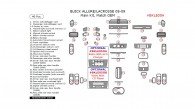 Buick Allure/Lacrosse 2005, 2006, 2007, 2008, 2009, Main Interior Kit, 40 Pcs., Match OEM