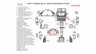 BMW 5 Series 1998, 1999, 2000, 2001, 2002, 2003, Interior Dash Kit, With Navigation System, 36 Pcs.