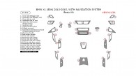 BMW X1 2013, 2014, 2015, With Navigation System, Basic Interior Kit, 24 Pcs.