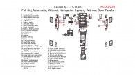 Cadillac CTS 2003, Full Interior Kit, Automatic, Without Navigation System, Without Door Panels, 51 Pcs.