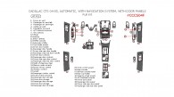 Cadillac CTS 2004-2005, Full Interior Kit, Automatic, With Navigation System, With Door Panels, 47 Pcs.