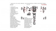 Cadillac CTS 2004-2005, Full Interior Kit, Manual, Without Navigation System, Without Door Panels, 51 Pcs.