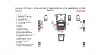 Cadillac CTS 2006-2007, Basic Interior Kit, With Automatic Transmission, With Navigation System, 22 Pcs.