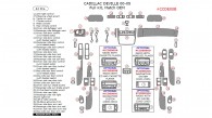 Cadillac Deville 2000, 2001, 2002, 2003, 2004, 2005, Full Interior Kit, 42 Pcs., Match OEM