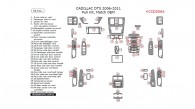 Cadillac DTS 2006, 2007, 2008, 2009, 2010, 2011, Full Interior Kit, 54 Pcs., Match OEM