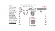Cadillac Escalade 2011, 2012, 2013, 2014, Basic Interior Kit, 33 Pcs., Match OEM