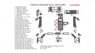 Cadillac Escalade 1999-2000, Full Interior Kit 47 Pcs. OEM Match
