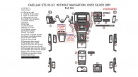 Cadillac STS 2005, 2006, 2007, Without Navigation System, Over Silver OEM, Full Interior Kit, 47 Pcs.