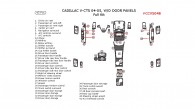 Cadillac CTS/V-CTS 2004-2005, Full Interior Kit, W/o Door Panels, 43 Pcs.