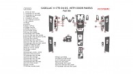 Cadillac CTS/V-CTS 2004-2005, Full Interior Kit, With Door Panels, 47 Pcs.