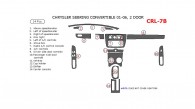 Chrysler Sebring 2001, 2002, 2003, 2004, 2005, 2006, Interior Kit, Convertible, 2 Dr, 14 Pcs