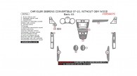Chrysler Sebring 2007, 2008, 2009, 2010, Convertible, Without OEM Wood, Basic Interior Kit, 19 Pcs.