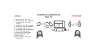 Chevrolet Astro 1996, 1997, 1998, 1999, 2000, 2001, 2002, 2003, 2004, 2005, Basic Interior Kit, 13 Pcs
