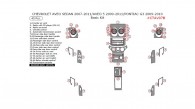 Chevrolet Aveo Sedan 2007, 2008, 2009, 2010, 2011/Aveo 5 2009, 2010, 2011/Pontiac G3 2009-2010, Basic Interior Kit, 45 Pcs.