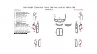 Chevrolet Colorado / GMC Canyon 2015, 2016, 2017, 2018,  2019, 2020, 2021, 2022Crew Cab, Basic Interior Kit, 23 Pcs.