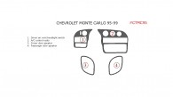 Chevrolet Monte Carlo 1995, 1996, 1997, 1998, 1999, Basic Interior Kit, 4 Pcs.