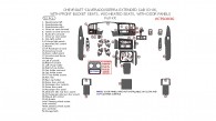 Chevrolet Silverado 2003, 2004, 2005, 2006, GMC Sierra 2003, 2004, 2005, 2006, With Front Bucket Seats, Without Heated Seats, Full Interior Kit, With Door Panels, 52 Pcs.