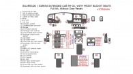 Chevrolet Silverado 1999, 2000, 2001, 2002, GMC Sierra 1999, 2000, 2001, 2002, With Front Bucket Seats, Full Interior Kit, Without Door Panels, 32 Pcs., .