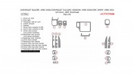 Chevrolet Blazer 1998, 1999, 2000, 2001, 2002, 2003, 2004, 2005/Chevrolet S10,GMC Sonoma 1998-2004/GMC Jimmy 1998-2001, 2/4 Door, Without Overhead, Main Interior Kit, 17 Pcs.