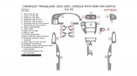 Chevrolet TrailBlazer 2002, 2003, 2004, 2005, Console With Rear Fan Switch, Full Interior Kit, 27 Pcs.
