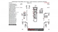 Chevrolet Traverse 2013, 2014, 2015, 2016, 2017, With Manual Climate Control, Basic Interior Kit, 44 Pcs.