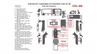 Chevrolet Suburban 1995, 1996, 1997, 1998, 1999, Full Interior Kit, Crew Cab, 33 Pcs.