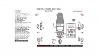 Dodge Avenger 2011, 2012, 2013, 2014, Basic Interior Kit, 27 Pcs.