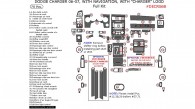 Dodge Charger 2006-2007, With Navigation, With "Charger" Logo, Full Interior Kit, 70 Pcs.