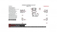 Dodge Charger 2015, 2016, 2017, 2018, 2019, 2020, 2021, 2022, 2023, 2024, 2025 Basic Interior Kit, 23 Pcs.