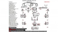Dodge Charger 2015, 2016, 2017, 2018, 2019, 2020, 2021, 2022, 2023, 2024, 2025 Deluxe Interior Kit, 63 Pcs.