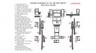 Dodge Durango 2001, 2002, 2003, Interior Dash Kit, With Bucket Seats, With Door Panels, 33 Pcs.