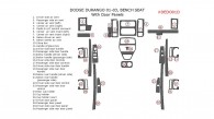 Dodge Durango 2001, 2002, 2003, Interior Dash Kit, With Bench Seat, With Door Panels, 30 Pcs.