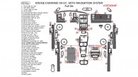 Dodge Durango 2004, 2005, 2006, 2007, With Navigation, Full Interior Kit, 69 Pcs.